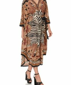 Camilla EBoutique (US) Up To 50% Off LOOSE BUTTON THROUGH DRESS WILD FIRE