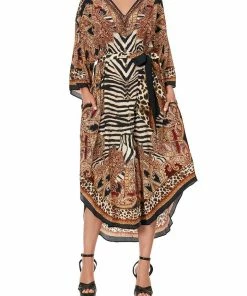 Camilla EBoutique (US) Up To 50% Off LOOSE BUTTON THROUGH DRESS WILD FIRE