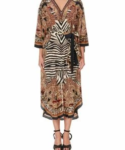 Camilla EBoutique (US) Up To 50% Off LOOSE BUTTON THROUGH DRESS WILD FIRE