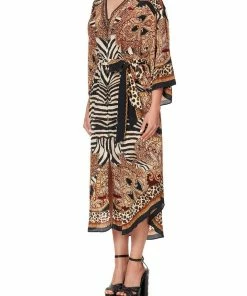 Camilla EBoutique (US) Up To 50% Off LOOSE BUTTON THROUGH DRESS WILD FIRE