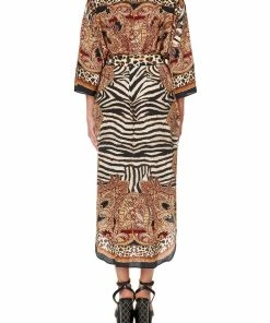 Camilla EBoutique (US) Up To 50% Off LOOSE BUTTON THROUGH DRESS WILD FIRE