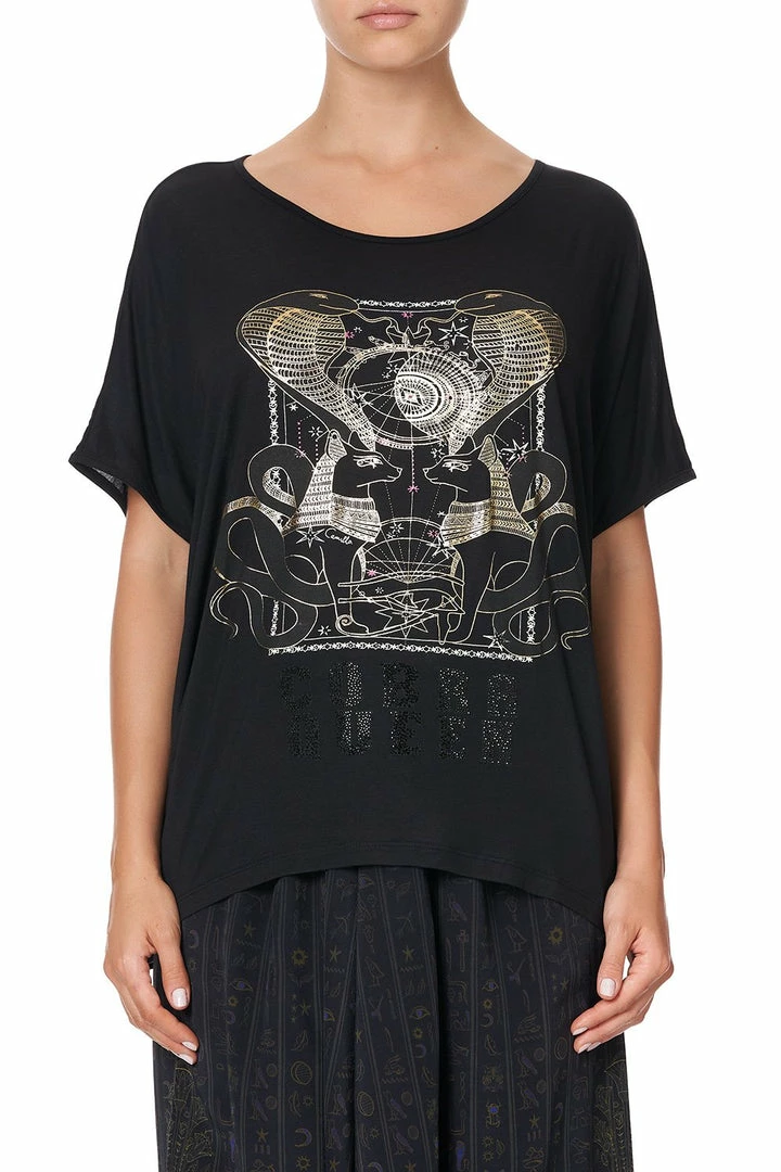 Camilla EBoutique (US) LOOSE FIT ROUND NECK TEE COBRA KING