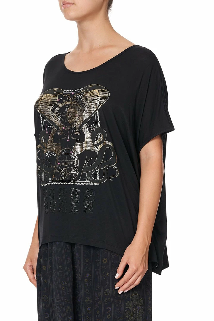Camilla EBoutique (US) LOOSE FIT ROUND NECK TEE COBRA KING