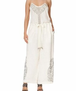 Camilla EBoutique (US) Sale Clothing LOUNGE TROUSER WITH TIE WAIST LUXE CREAM