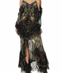 Camilla EBoutique (US) MAXI SKIRT WITH DOUBLE FRILL MATERNAL INSTINCT