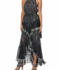 Camilla EBoutique (US) Up To 30% Off MAXI SKIRT WITH DOUBLE FRILL MIDNIGHT PEARL