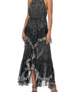 Camilla EBoutique (US) Up To 30% Off MAXI SKIRT WITH DOUBLE FRILL MIDNIGHT PEARL