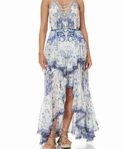 Camilla EBoutique (US) MAXI SKIRT WITH DOUBLE FRILL TALKING ABOUT A REVOLUTION Sale Clothing