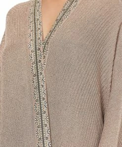 Camilla EBoutique (US) METALLIC KNIT PONCHO WITH TASSELS COASTAL TREASURE