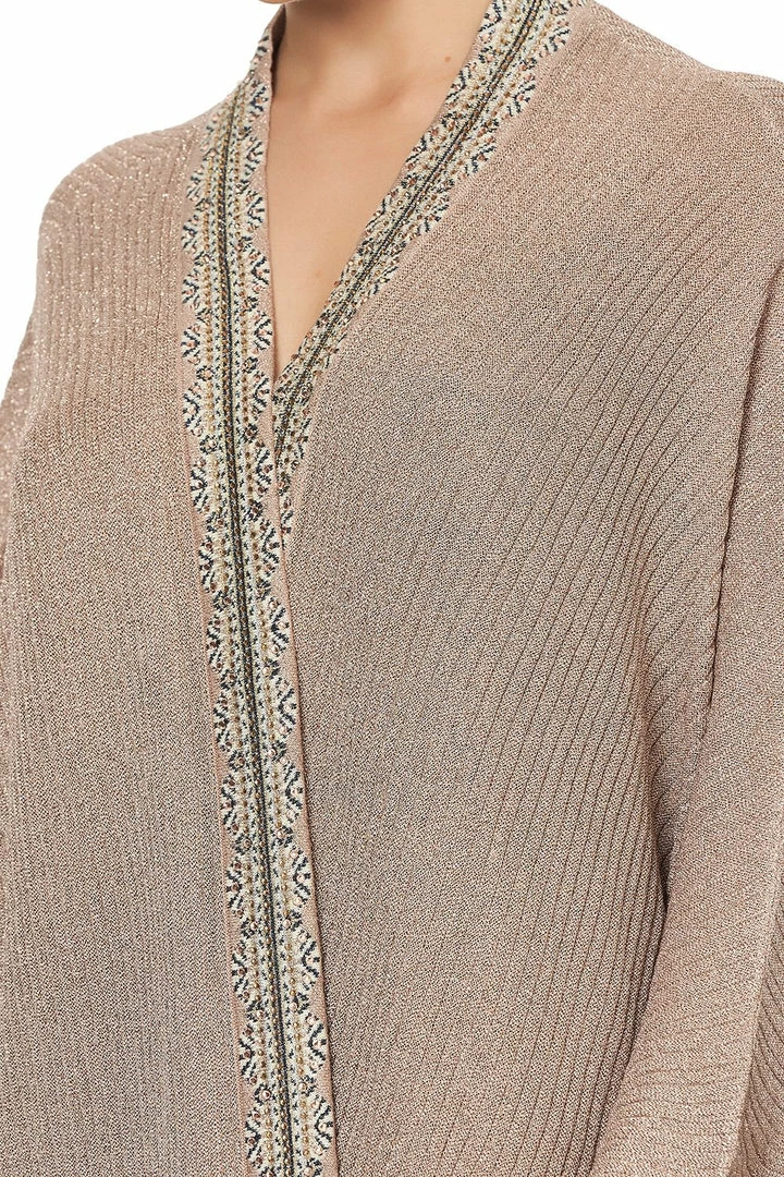 Camilla EBoutique (US) METALLIC KNIT PONCHO WITH TASSELS COASTAL TREASURE