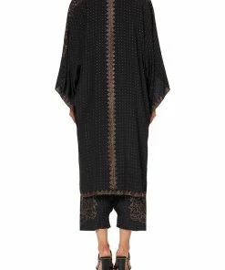 Camilla EBoutique (US) Sale Clothing MID LENGTH KIMONO COAT LUXE BLACK