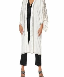 Camilla EBoutique (US) MID LENGTH KIMONO COAT LUXE CREAM Sale Clothing