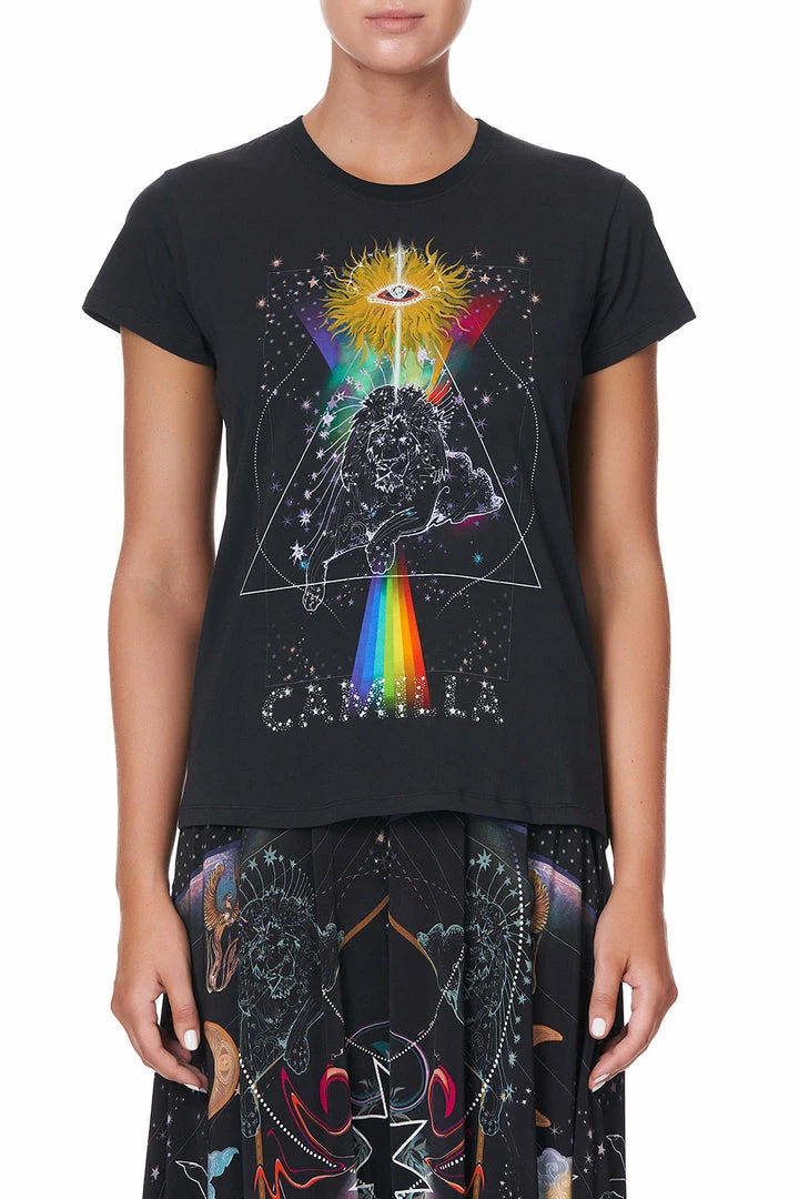 Camilla EBoutique (US) Up To 30% Off SLIM FIT ROUND NECK T-SHIRT MIDNIGHT MOON HOUSE