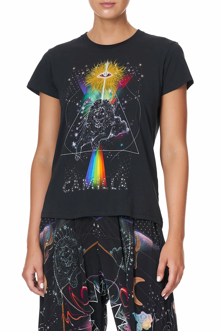 Camilla EBoutique (US) Up To 30% Off SLIM FIT ROUND NECK T-SHIRT MIDNIGHT MOON HOUSE