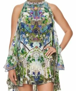 Camilla EBoutique (US) NECK TIE SHORT DRESS MOON GARDEN