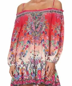 Camilla EBoutique (US) OFF SHOULDER DRESS WITH STRAPS FREE LOVE Up To 40% Off