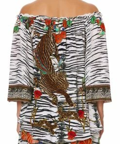 Camilla EBoutique (US) Up To 50% Off OFF SHOULDER FLARE BLOUSE COSMIC CONFLICT