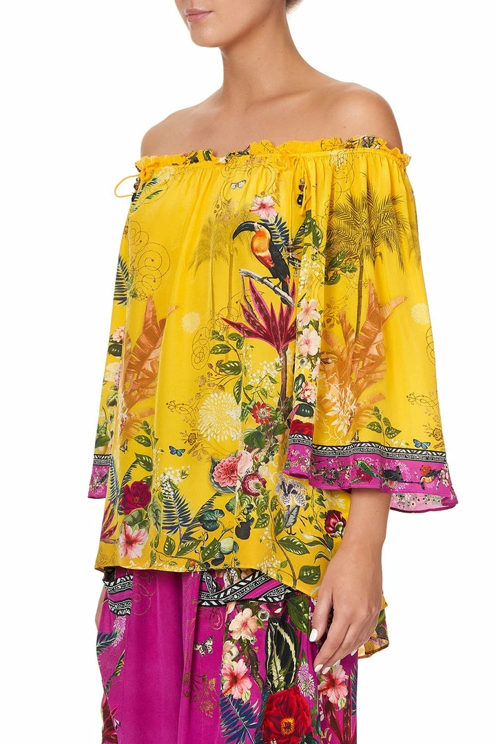 Camilla EBoutique (US) OFF SHOULDER FLARE BLOUSE SAFFRON MOON Up To 30% Off