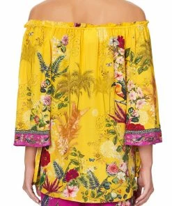 Camilla EBoutique (US) OFF SHOULDER FLARE BLOUSE SAFFRON MOON Up To 30% Off