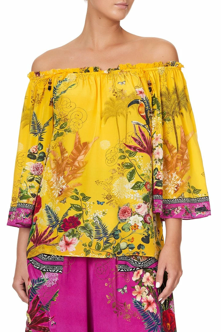Camilla EBoutique (US) OFF SHOULDER FLARE BLOUSE SAFFRON MOON Up To 30% Off