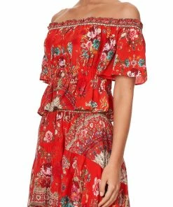 Camilla EBoutique (US) Up To 30% Off OFF SHOULDER GATHERED TOP CAMEOS CAN CAN