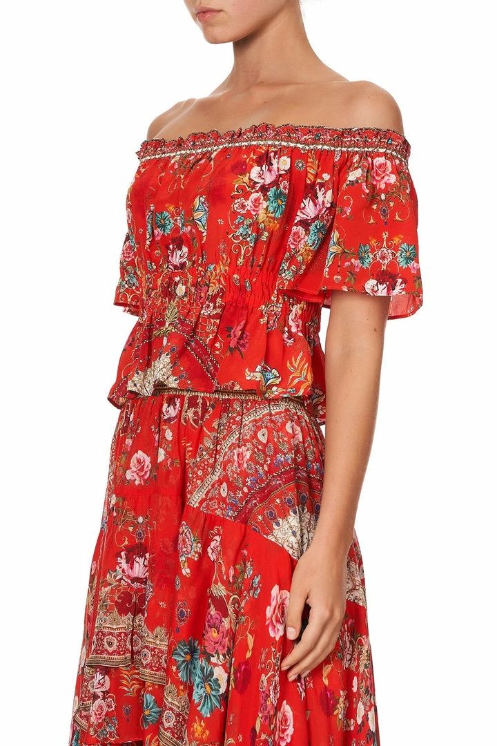 Camilla EBoutique (US) Up To 30% Off OFF SHOULDER GATHERED TOP CAMEOS CAN CAN