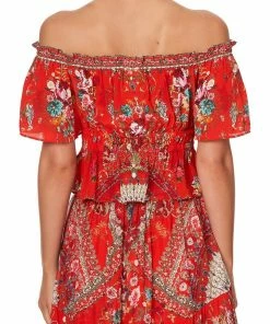 Camilla EBoutique (US) Up To 30% Off OFF SHOULDER GATHERED TOP CAMEOS CAN CAN