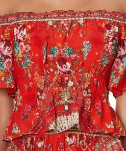 Camilla EBoutique (US) Up To 30% Off OFF SHOULDER GATHERED TOP CAMEOS CAN CAN