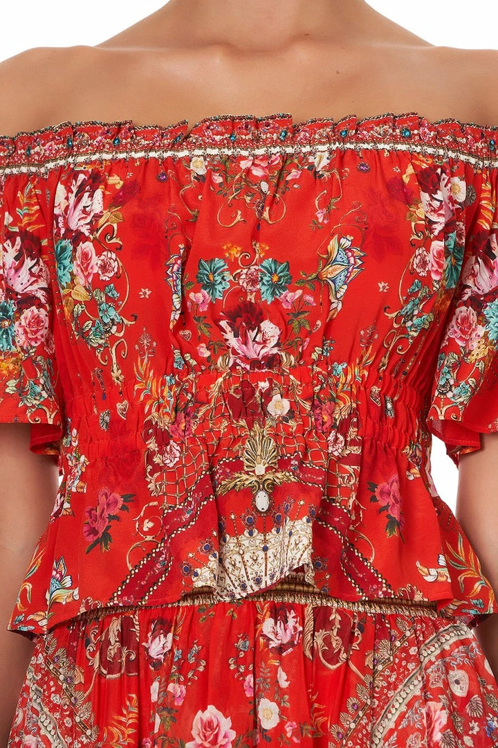 Camilla EBoutique (US) Up To 30% Off OFF SHOULDER GATHERED TOP CAMEOS CAN CAN