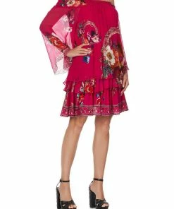 Camilla EBoutique (US) Up To 50% Off OFF SHOULDER SHIRRED BLOUSE APPLE EYED