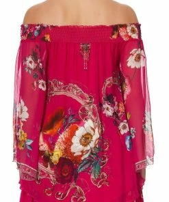 Camilla EBoutique (US) Up To 50% Off OFF SHOULDER SHIRRED BLOUSE APPLE EYED