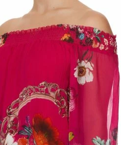 Camilla EBoutique (US) Up To 50% Off OFF SHOULDER SHIRRED BLOUSE APPLE EYED