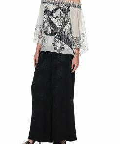 Camilla EBoutique (US) OFF SHOULDER SHIRRED BLOUSE SILVER LININGS Up To 50% Off
