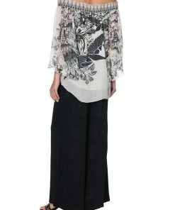 Camilla EBoutique (US) OFF SHOULDER SHIRRED BLOUSE SILVER LININGS Up To 50% Off