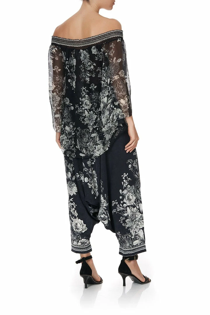 Camilla EBoutique (US) OFF SHOULDER SHIRRED BLOUSE MOONSHINE BLOOM Up To 50% Off