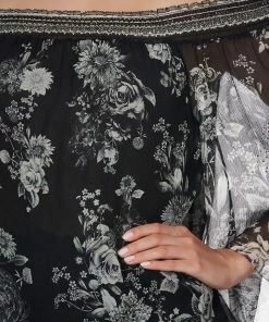 Camilla EBoutique (US) OFF SHOULDER SHIRRED BLOUSE MOONSHINE BLOOM Up To 50% Off