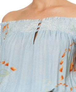 Camilla EBoutique (US) OFF SHOULDER SHIRRED DRESS FRASER FANTASIA Up To 30% Off