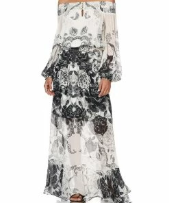 Camilla EBoutique (US) Up To 50% Off OFF SHOULDER SHIRRED DRESS MIDNIGHT PEARL