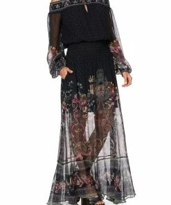 Camilla EBoutique (US) OFF SHOULDER SHIRRED DRESS RESTLESS NIGHTS