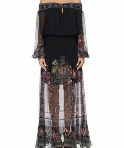 Camilla EBoutique (US) OFF SHOULDER SHIRRED DRESS RESTLESS NIGHTS