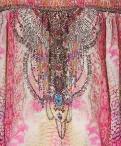 Camilla EBoutique (US) OFF SHOULDER SHIRRED BLOUSE SERPENTINE DREAMS