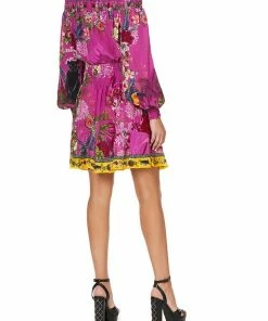 Camilla EBoutique (US) Up To 30% Off OFF SHOULDER SHORT DRESS JUNGLE LANGUAGE