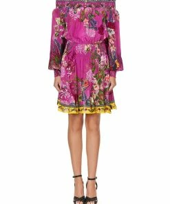 Camilla EBoutique (US) Up To 30% Off OFF SHOULDER SHORT DRESS JUNGLE LANGUAGE