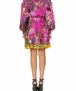 Camilla EBoutique (US) Up To 30% Off OFF SHOULDER SHORT DRESS JUNGLE LANGUAGE