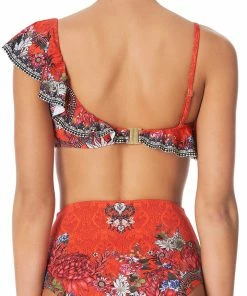 Camilla EBoutique (US) Up To 30% Off ONE SHOULDER FRILL BRA WONDERING WARATAH