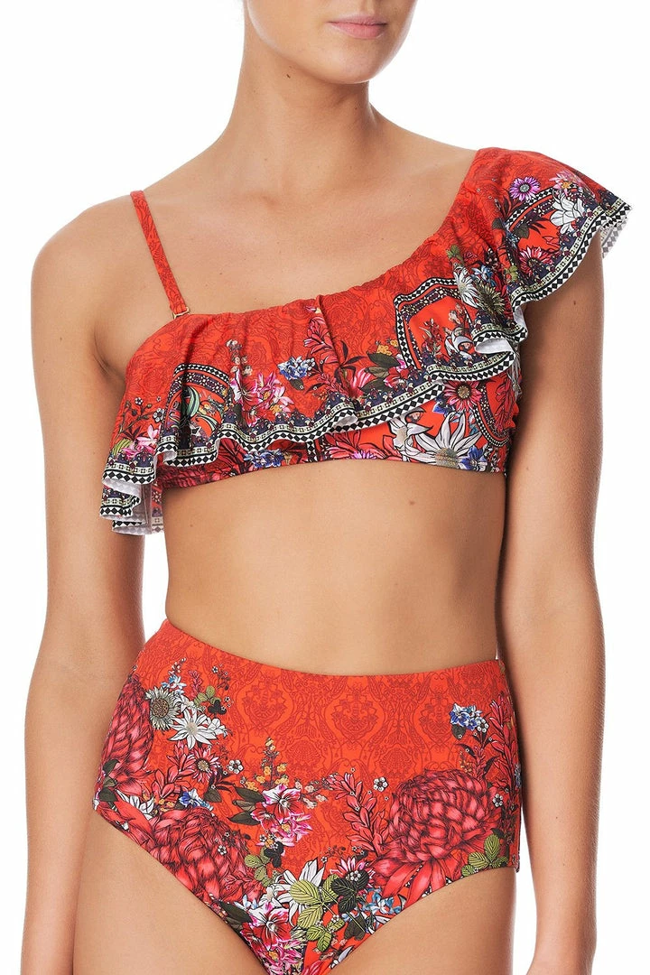 Camilla EBoutique (US) Up To 30% Off ONE SHOULDER FRILL BRA WONDERING WARATAH