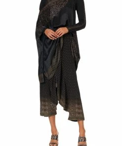 Camilla EBoutique (US) Up To 40% Off ONE SHOULDER SHORT KAFTAN LUXE BLACK