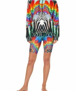 Camilla EBoutique (US) OVERSIZE BOYFRIEND HOODIE RAINBOW GATHERING Sale Tops