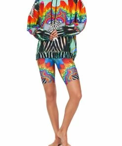 Camilla EBoutique (US) OVERSIZE BOYFRIEND HOODIE RAINBOW GATHERING Sale Tops
