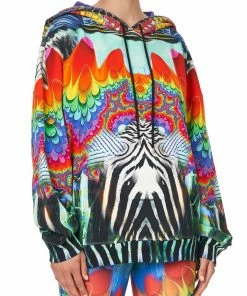 Camilla EBoutique (US) OVERSIZE BOYFRIEND HOODIE RAINBOW GATHERING Sale Tops
